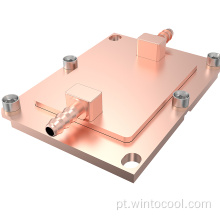 Placa de resfriamento líquido de servidor de cpu de tubo de cobre